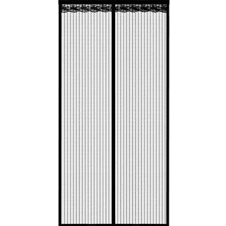 Myggenet til dør med magnetlukning 100 x 220 cm Sort