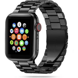 Apple Watch (42/44/SE/45/46/49mm) Tech-Protect Rustfri Stål Rem - Sort