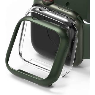 Ringke Slim Case 2 stk til Apple Watch 7 45mm Transparent + Grøn (Blister)
