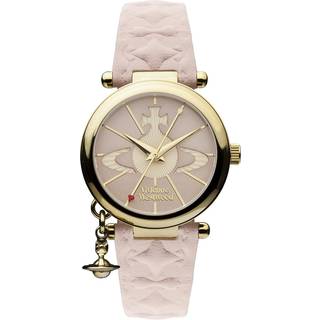 Vivienne Westwood Orb II Pink Dial Pink Leather Strap Ladies Watch VV006PKPK