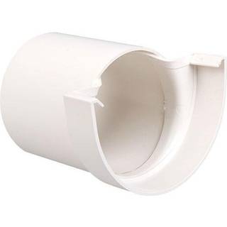 Plastmo endebund med tud, PVC, hvid - nr. 12/Ø75 mm
