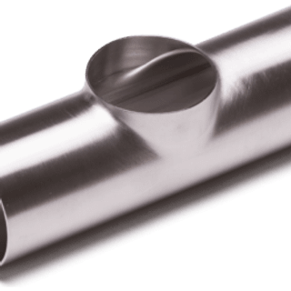 T-stykke DS KORT 316L SATIN Ø38X1,2
