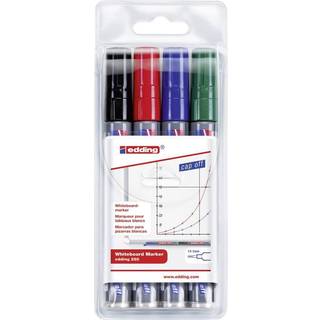 Edding 250-4 board marker, rund spids 1,5-3mm, etui m. 4 farver