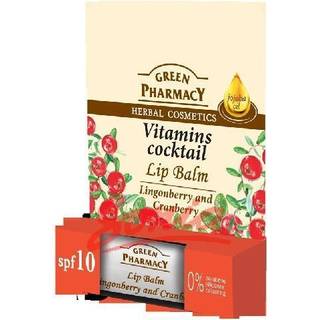 Green Pharmacy Lingonberry and Cranberry Lip Balm Nærende læbepomade SPF 10 3.6 ml - 3,6 ml