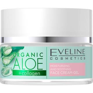 Eveline Cosmetics Organic Aloe+Collagen Aktiv intensiv og fugtgivende cremegel har en beroligende virkning 50 ml - 50 ml