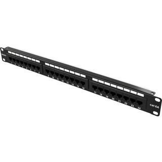Deltaco 19" patch panel 24xRJ45 Cat6a UTP 10Gb