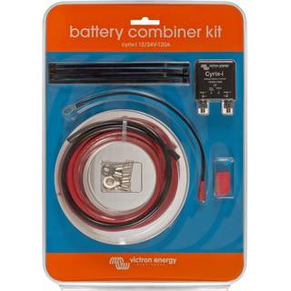 Skillerelæ Victron Cyrix-ct, 12 - 24 V, 120 A, med tilslutning til 2 batterier + kabler