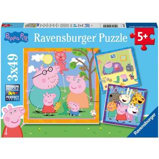 Ravensburger Puslespil, Gurli Gris 3x49 Brikker