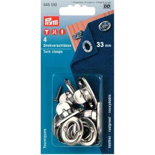 Prym kalechevridere m/øjer & skruer 33mm, 4 stk