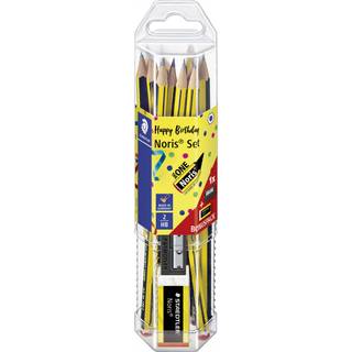 Staedtler Noris set Indeholder:12 blyanter, 1 viskelæder, 1 blyantspidser.