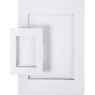 Passepartoutrammer, str. A4+A6, 230 g, hvid, 2x60stk./ 1 pk.