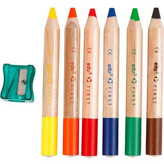 EDU First Farveblyanter - 6 stk. 13 mm tykkelse