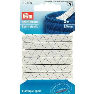 Sport-Elastic Gummi weiß 8,5mm 5m - Weiss