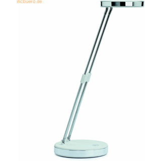 LED-bordlampe MAULpuck, teleskoparm, hvid