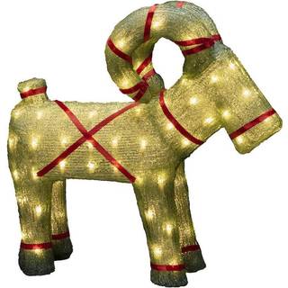 Julebuk LED højde 48 cm - Hvid