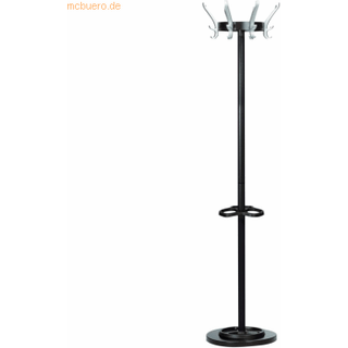Unilux Cypres Stumtjener Sort - Alu - 8 kroge - paraplyholder