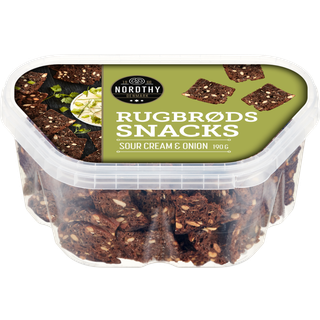 Nordthy Rugbrødssnack Sour Cream & Onion - 190 g