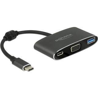 DELOCK Adapter USB Type-C™ male > VGA female (DP Alt Mode) + USB Type-A + USB