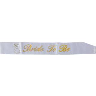 Hvidt Bride To Be skærf