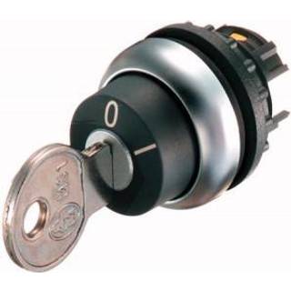 Eaton Nøgleomskifter, 2 still, sort, 22 mm