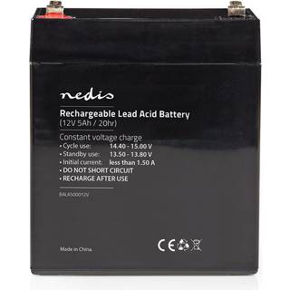 Nedis Genopladeligt blybatteri | Bly-syre | Opladningsbar | 12 V | 5000 mAh