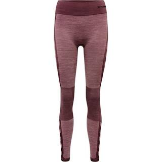 Hummel Clea Seamless Mid Waist Tights i Fudge/woodrose melange til kvinder