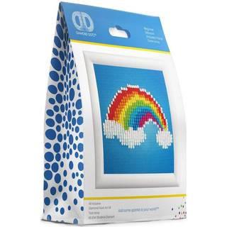 Diamond Dotz 10 x 10 cm - Regnbue med ramme
