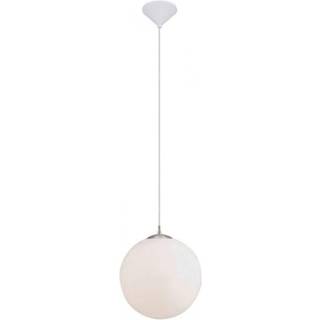 EGLO RONDO 1 pendel, Ø15 cm, E14, børstet stål/opal