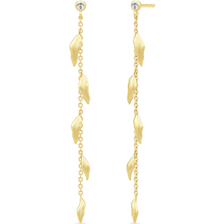 Tree of Life Chain Earrings Clear