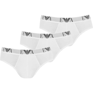 Emporio Armani Underwear 3 Pack Briefs White