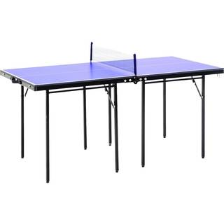 HOMCOM Folding Mini Compact Table Tennis Top Ping Pong Table Set Professional Net Games Sports Training Play Blue Aosom UK