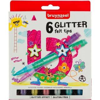 Glitter Filtspids Tuscher, 6-pak