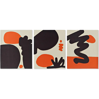 Lærred DKD Home Decor Circle Art Fyrretræ Lærred 40 x 1,8 x 50 cm