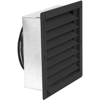 ABC Vent ABC-YG/GL Rist sort, med tilslutningsboks Ø 160 mm