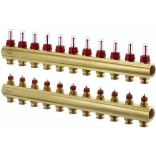 Danfoss Gulvvarmemanifold 11 + 11 med flowmåler