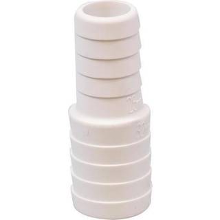 Slangeadapter TruDesign Tail to Tail Straight Reducer, komposit, 25 mm (1") til 19 mm (3/4"), hvid