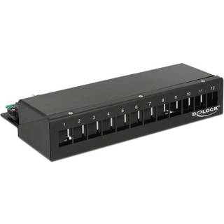 DeLOCK Keystone Desktop Patch Panel 12 Port black