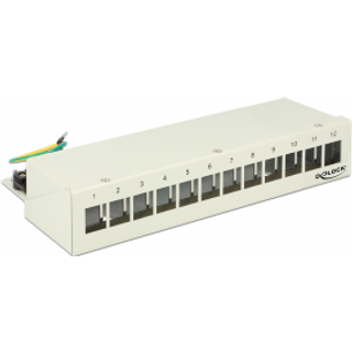 DeLOCK Keystone Desktop Patch Panel - 12 Ports