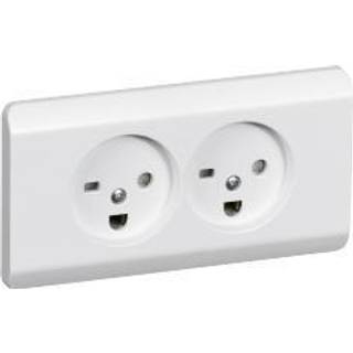 LK Opus66 2M stikkontakt hosp.2P+j hvid