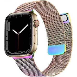 Milanese armbånd Apple Watch 7 (41mm) - Rød