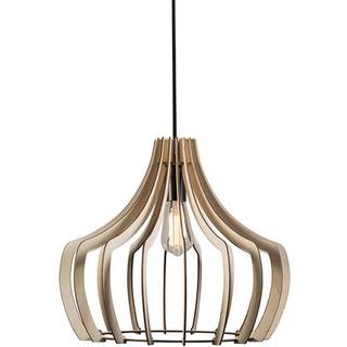 Wood - træ pendellampe i lamel design