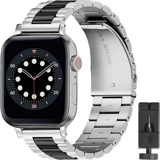 Armbånd Rustfrit stål Apple Watch 6 (44mm) - Sølv/sort