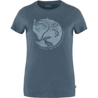 Fjällräven Women's Arctic Fox Print T-shirt Damer størrelse L farve blå