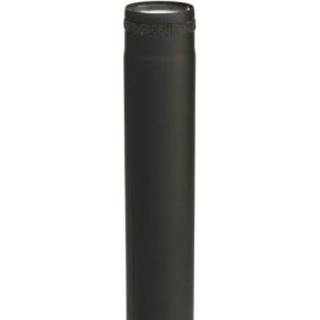 Metalbestos 80 mm længde 500 mm x 1 mm. Sort røgrør
