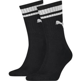 Puma 2-pak Crew Heritage Stripe Socks - Black - Str 35/38