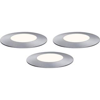Paulmann Plug & Shine Floor Mini 3-delt supplement 830 Mini, dæmpbar, Aluminium/grå/zink, Rustfrit stål, Moderne, Runde downlight
