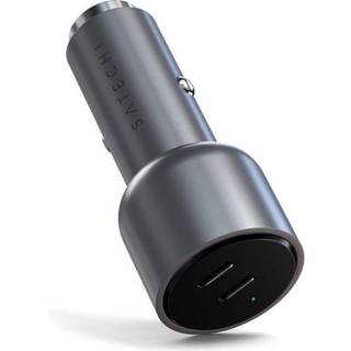 Satechi Biloplader m. 2 stk. USB-C (PD) 40W - Space Grey
