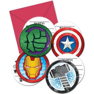 Avengers indbydelser 6 stk.