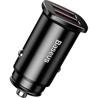 Baseus - Biloplader Firkant 2xUSB QC3.0 5A 30W (Sort)