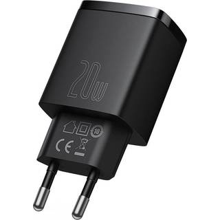 Baseus Compact 20W Vægoplader USB-C / USB-A Quick Charge - Sort
